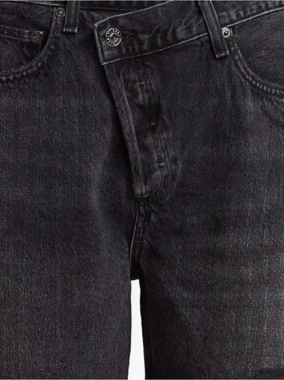 AGOLDE Black High-Rise Cutoff Denim Shorts NWOT